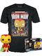 Funko Pop! Tees Marvel: Marvel - Iron Man Glows in the Dark