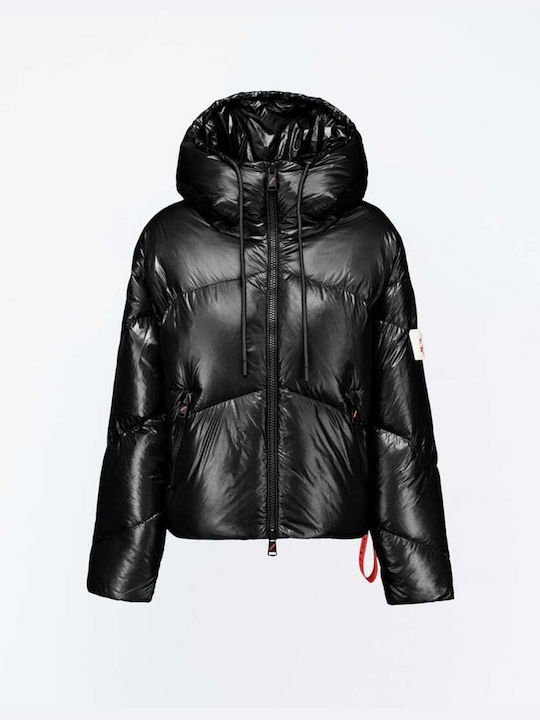 After Label Women's Short Puffer Jacket for Winter Black