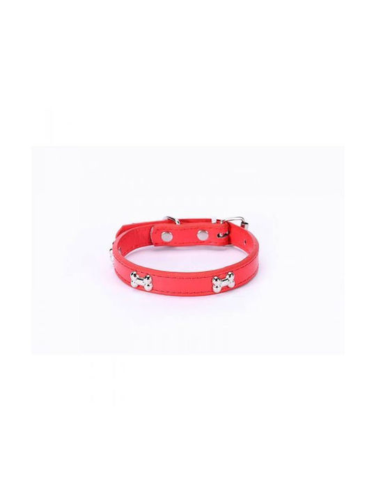 Dog Collar Leather in Red color