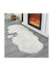 Rug Rectangular Furry White