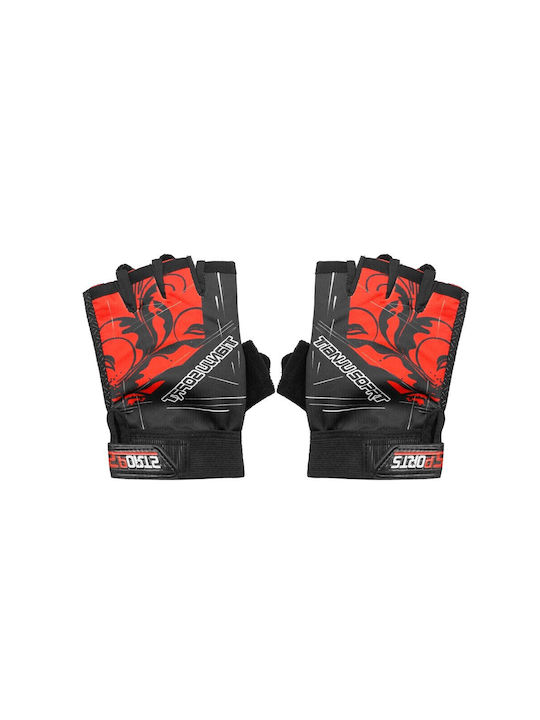 Half Finger Cycling Gloves Red