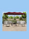 Garten- und Terrassen-Sonnenschirm Rundschreiben Aluminium Burgundisch F4.49xH2.45m