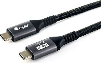 Equip Împletit USB 4 Cablu USB-C bărbătesc - USB-C de sex masculin Negru 2m (128382)