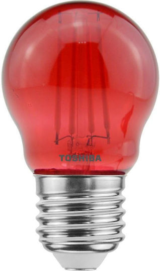 Toshiba Λάμπα LED 4.5W για Ντουί E27 και Σχήμα G45 Κόκκινο