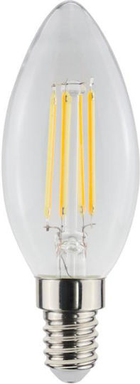 Toshiba LED Bulb 4.5W for Socket E14 and Shape C35 Warm White