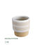 GloboStar Artificial Garden Amaretto Planter Ceramic Beige with Stand 11x11x11cm.