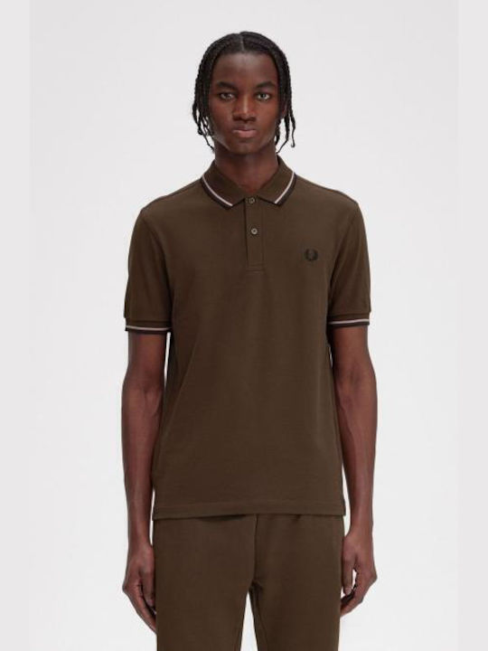 Fred Perry Polo Μπλούζα Κοντομάνικη burnt tobacco