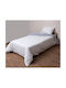 Viopros Kids Sheets Set Single with Elastic Band Cotton White 100x200cm 3 Pieces