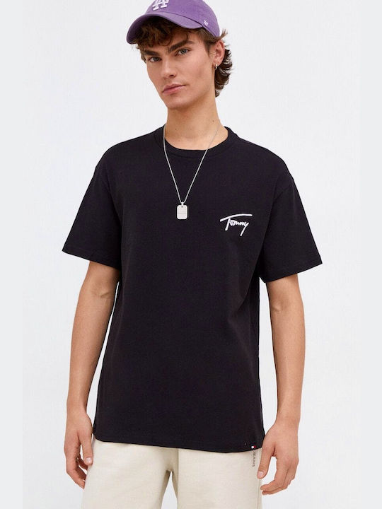 Tommy Hilfiger Tjm T-shirt Bărbătesc cu Mânecă Scurtă BLACK