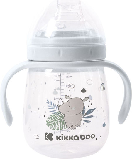 Kikka Boo Savanna Educational Sippy Cup Silicone with Handles Gray Savanna - Grey for 6m+m+ 240ml