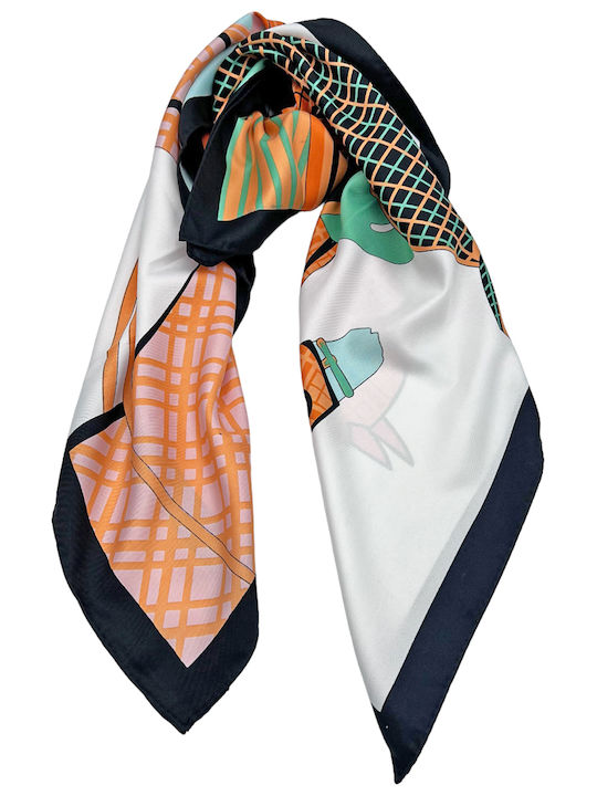 Savil Women's Mătase Scarf Portocaliu