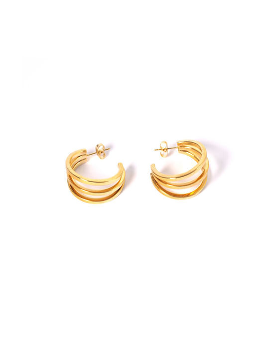 Earrings Hoops made of Steel Gold Plated