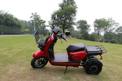 WheelnWater Electric Tricycle Power 1500W Autonomy 100km Red Color