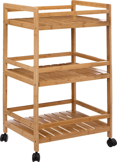 3 Rack De Bucătărie Din Lemn Cu 3 Locuri Albastru 45x38x80cm