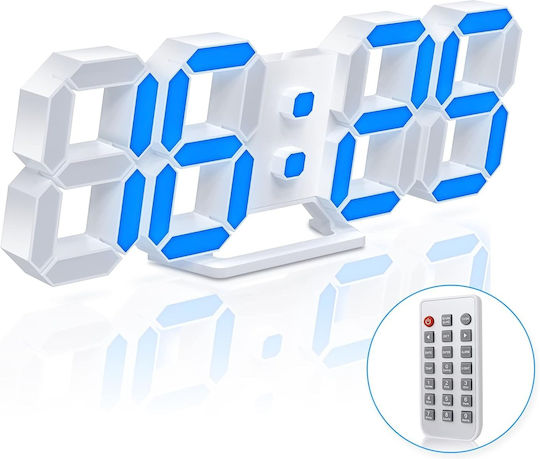 EDUP 3D Wanduhr Digital Kunststoff Weiß EDUP 3D Wanduhr Digital Kunststoff Weiß