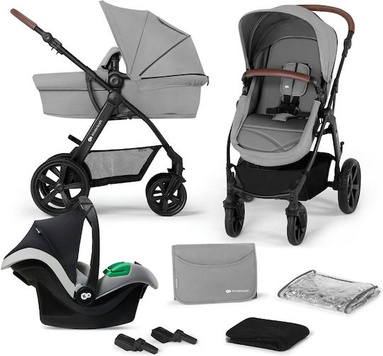 Kinderkraft Moov CT Mink Pro Verstellbar 3 in 1 Baby Kinderwagen Geeignet für Neugeborene Gray 12kg