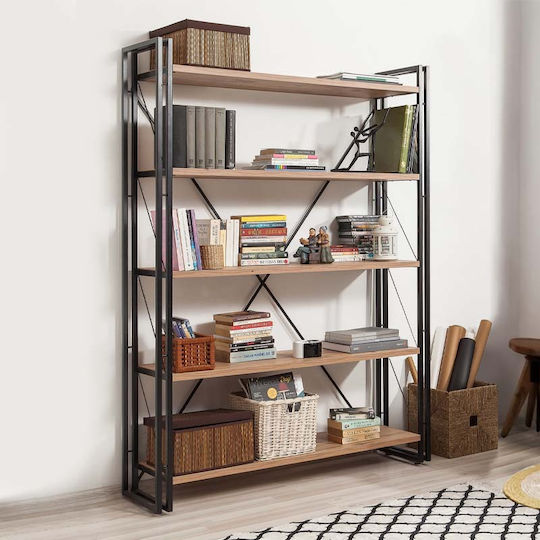 Bücherschrank Atlas GP052-0028,1 130x35x180εκ. Antlantic Pine - Black