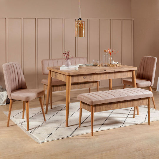 Alden Διθέσιος Βελούδινος 110x40x85εκ.