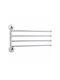 ForHome Suporturi Prosoape De Baie 4 Locuri Montat Pe Perete Cu Șuruburi 34x22cm Argintiu