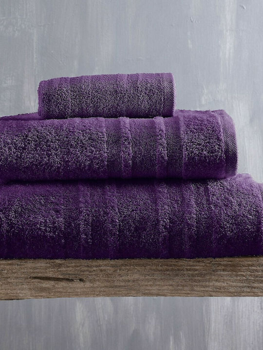 Rythmos Hand Towel Laura 30x50cm. Aubergine