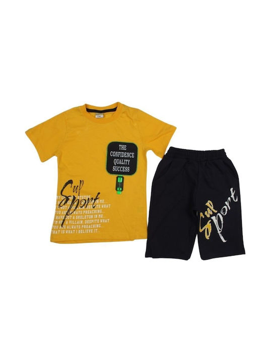 Kids Set with Shorts Summer 2pcs yellow