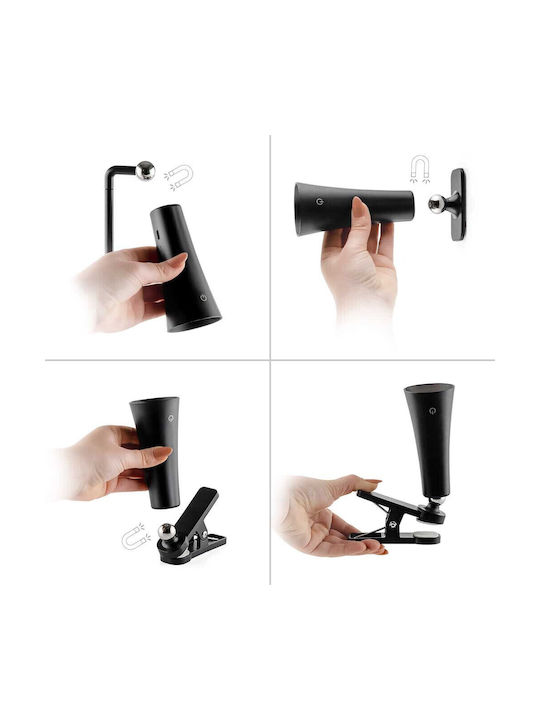 Omnia LED Schreibtischlampe und Clip in Schwarz Farbe