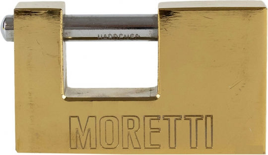 Moretti Vorhängeschloss Monoblock mit Schlüssel 70mm Yellow 1Stück