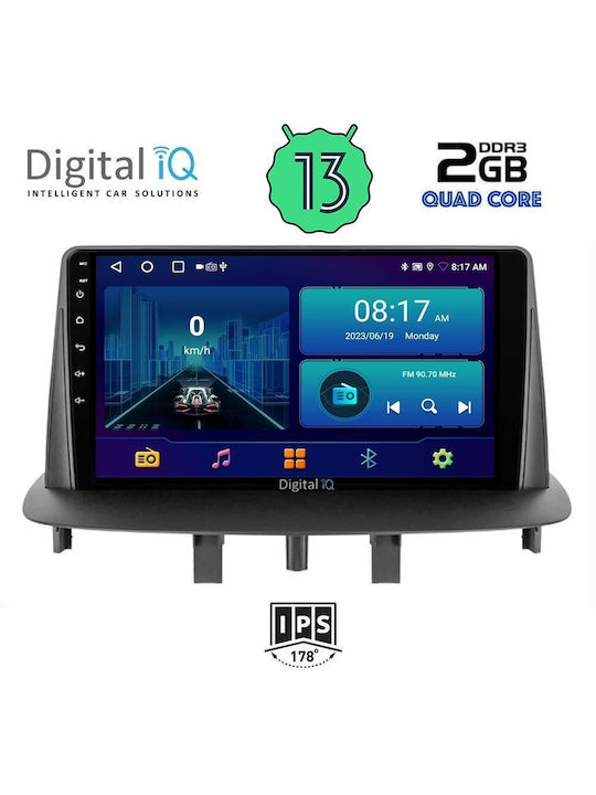 Digital IQ Car-Audiosystem für Renault Megane 2009-2016 (Bluetooth/USB/WiFi/GPS) mit Touchscreen 9"