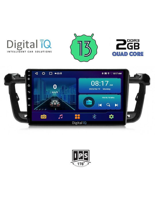 Digital IQ Ηχοσύστημα Αυτοκινήτου για Peugeot 508 2010-2016 (Bluetooth/USB/AUX/WiFi/GPS/Android-Auto) με Οθόνη Αφής 9"