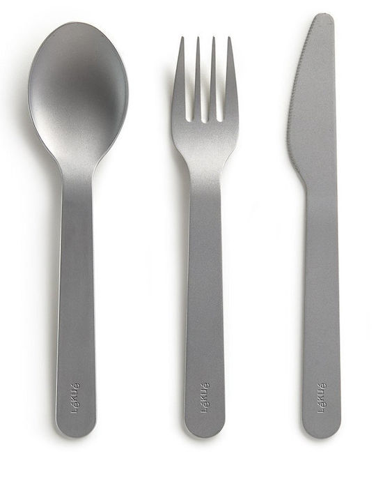 Lekue Cutlery Set Stainless Gray 3pcs