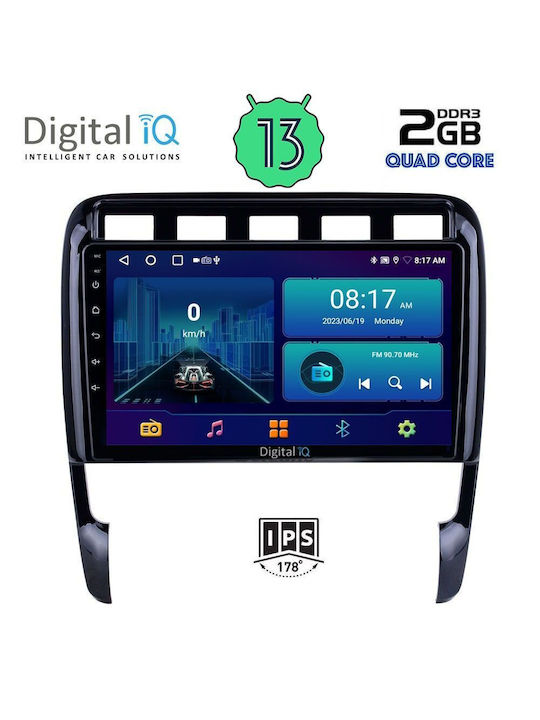 Digital IQ Car-Audiosystem für Porsche Cayenne 2002-2011 (Bluetooth/USB/AUX/WiFi/GPS/Android-Auto) mit Touchscreen 9"