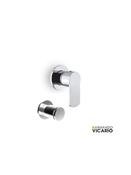 Armando Vicario Glam für Dusche 2 Ausgänge Silber