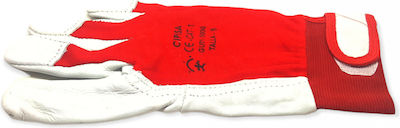 Cipisa Gloves for Work Red Leather 1pcs