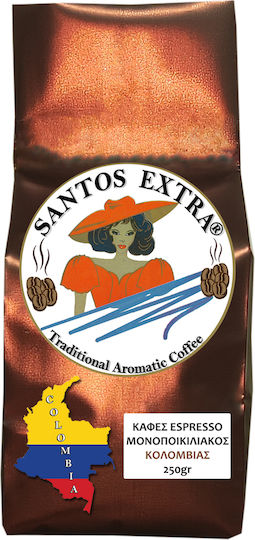 Santos Extra Espresso Kaffee Single Origin Arabica Kolumbien Bohnen 250gr