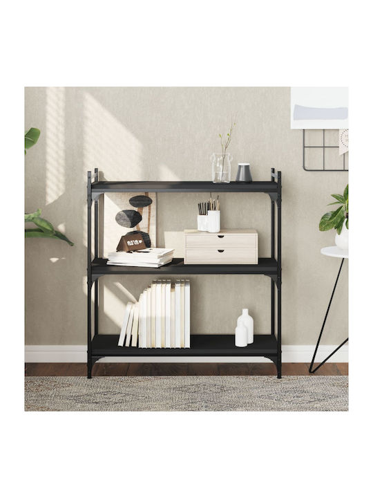 Bibliothek 3 Black 80x30x86cm