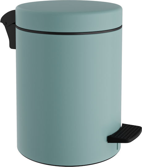 Pam & Co Metallic Bathroom Basket Soft Close 8lt Turquoise