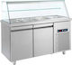 Bambas Frost Английски превод: Stainless Steel Refrigerator Counter 366лт with Drawer and Cooling Machine L139xW70xH130см