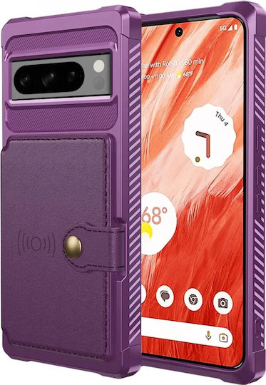 HappyCase Wallet Σιλικόνης 0.5mm Μωβ (Google Pixel 8 Pro)