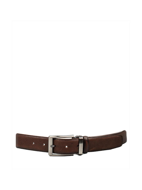 Charles Frank 61112 Men's Leather Belt Cognac