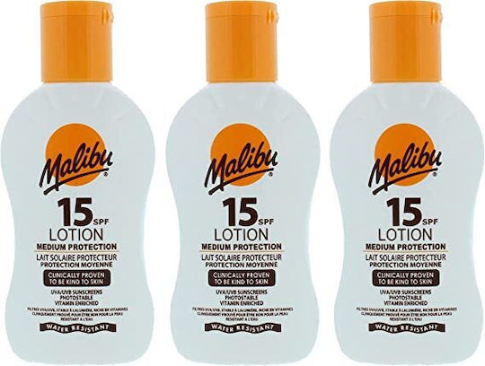 Malibu Αδιάβροχη Αντηλιακή Λοσιόν Σώματος SPF15 100ml