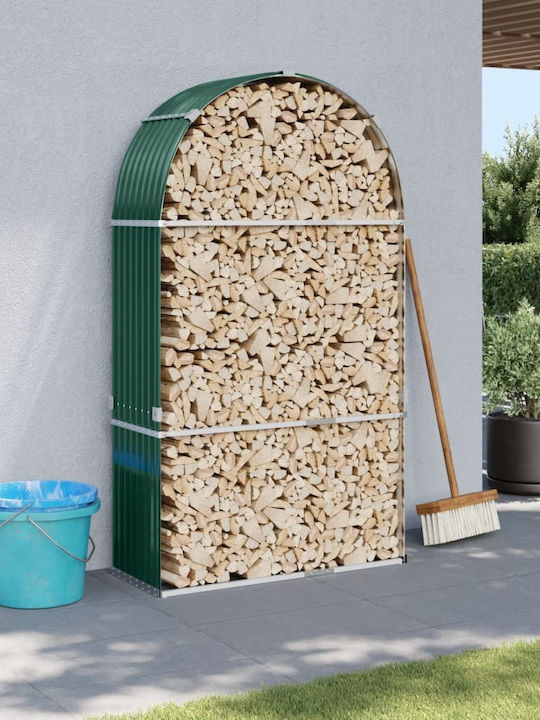 vidaXL Metallic Shelf Wood Storage 120x45x210cm...