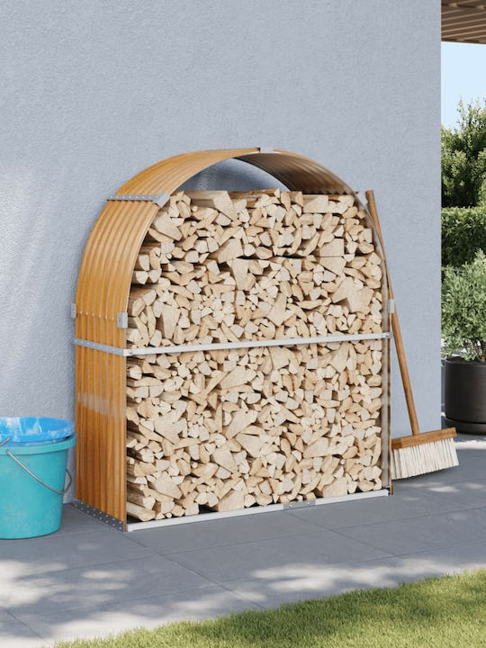 vidaXL Metallisch Regal Holzlagerung 120x45x140cm