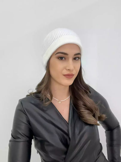 Beanie Beanie Knitted in White color