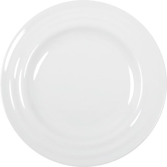 e-exoplismos Series Agma Costaverde Plate Shallow made of Porcelain White with Diameter 27cm 12pcs