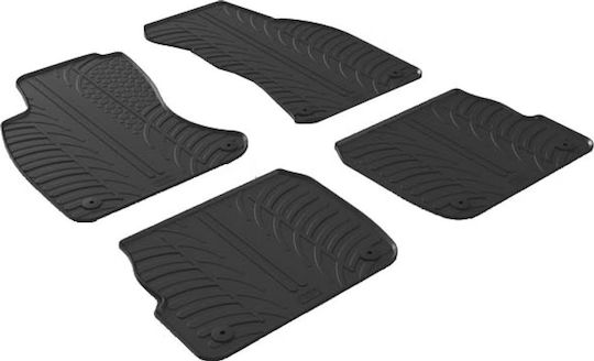Auto Gs Set of Front and Rear Mats 4pcs for Audi A6 1997-2004 Black