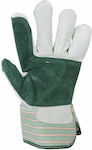 Ferreli Gloves for Work Green Leather-Cotton 1pcs