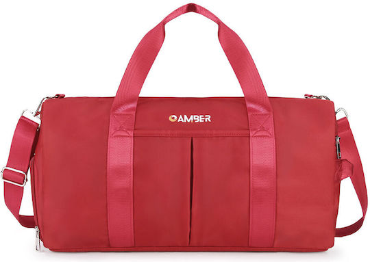 Amber Σακ Βουαγιάζ 30lt Κόκκινο Υφασμάτινο Μ49xΠ24xΥ25εκ.