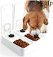 All For Paws Automatic Plastic Bowl Food for Dog & Cat 2x 300ml in White Color
