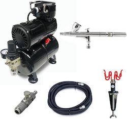Airbrush Studio Αερογράφος με Δοχείο και Κομπρεσέρ Μπεκ 0.35mm Σετ
