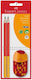 Faber-Castell Set von 3 Bleistiften B Rot